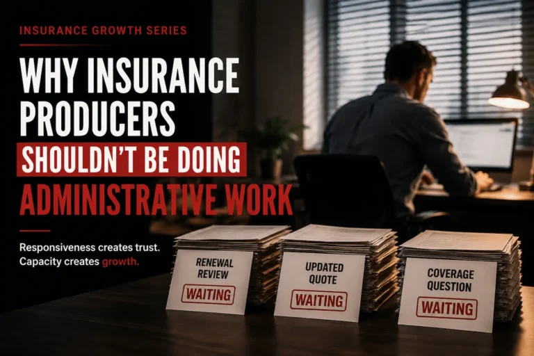 Why Insurance Producers Shouldn't Be Doing Administrative Work